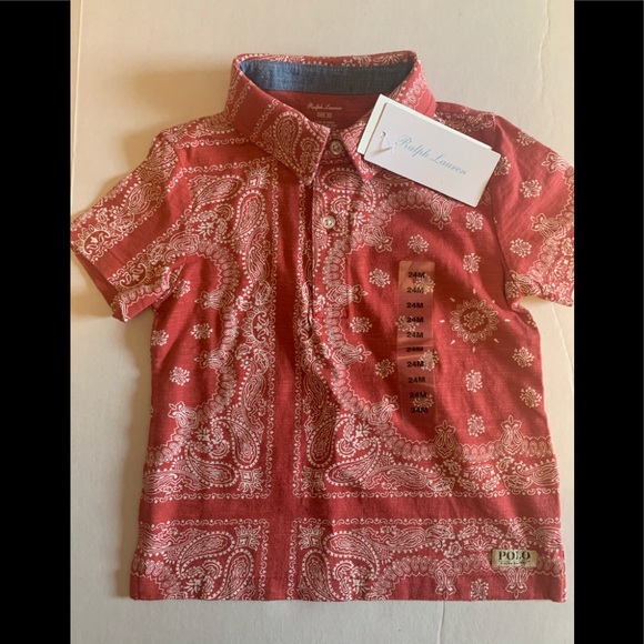 baby boy pink ralph lauren shirt